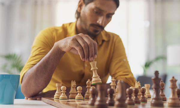 Man playing chess