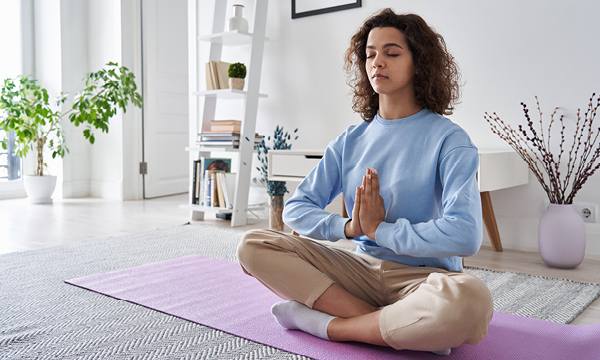 Woman meditating
